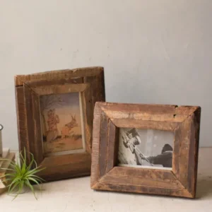 Recycled Wooden Photo Frames Set Of 2 By Kalalou | Modishstore | Frames