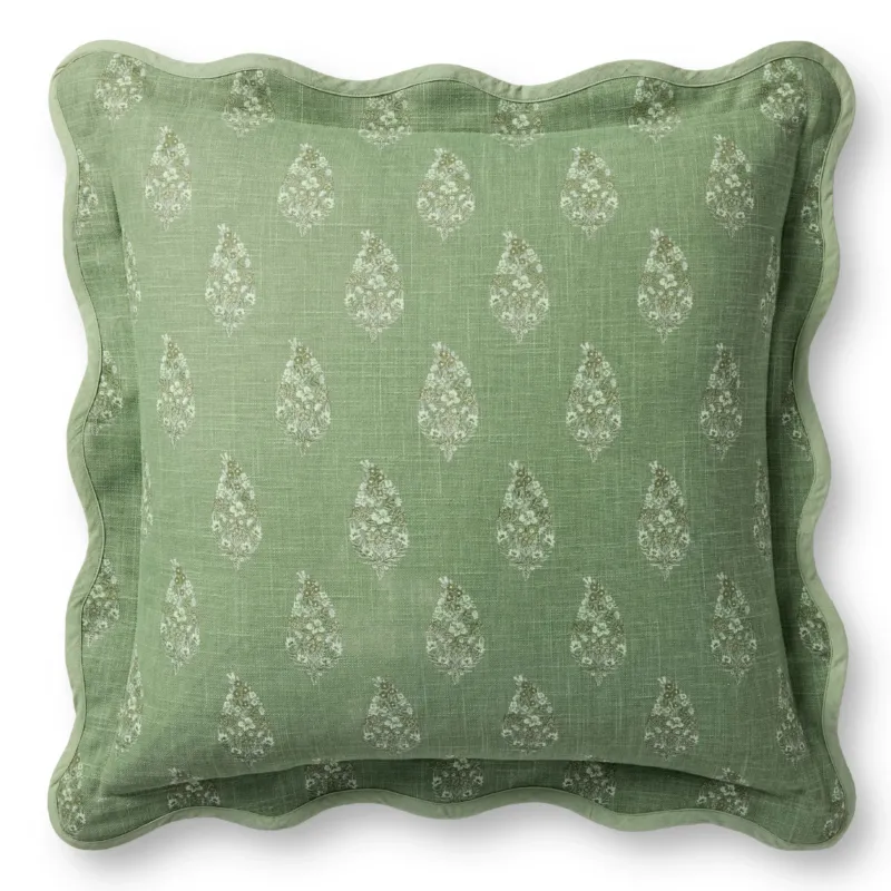 Paisley Pillow | Rifle Paper Co. X Loloi | Green / Multi