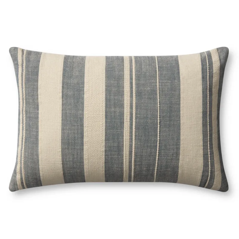 Mia Pillow | Angela Rose X Loloi | Ivory / Denim