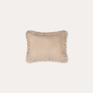 The Fine Stripe Rectangle Cushion in Ochre