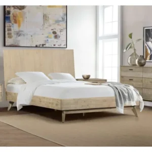 Baly 4 Piece Acacia King Platform Bedroom Set with Dresser and Nightstands By Armen Living | Bedroom Sets | Modishstore