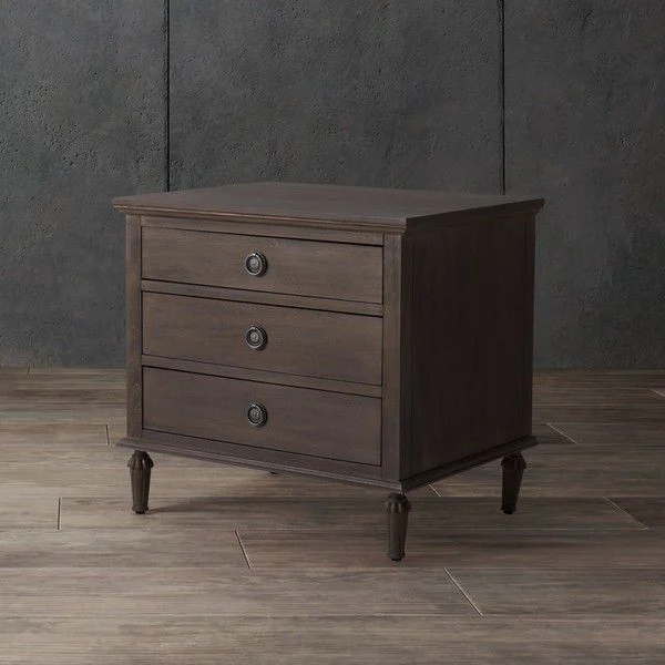 Safavieh Lisabet 3 Drawer Wd Nightstand - Light Brown | Nightstands | Modishstore