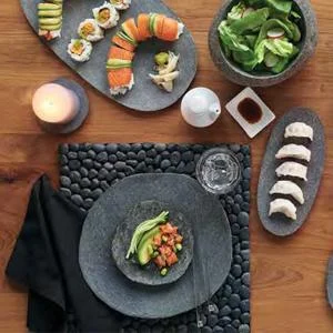 Stoneshard Plate (Set of 4) by Texture Designideas | Kitchen Accessories | Modishstore | 6480041