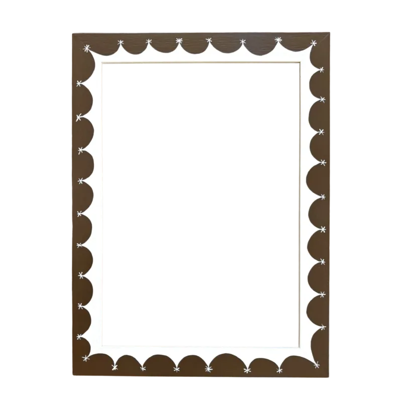 Picture Frame, Star Border in Chocolate