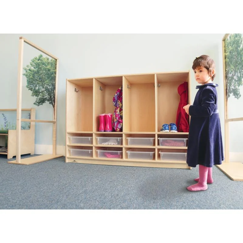 Whitney Brothers Toddler Eight Section Coat Locker With Trays | Kids Collection | Modishstore