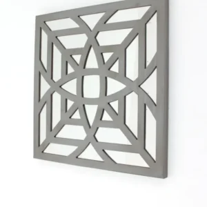 Screen Gems Square Grey Mirror Wall Decor - Set of 2 - WD-105 | Wall Decor | Modishstore