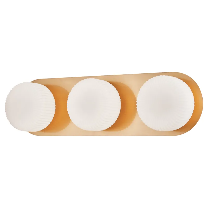 Knobbel 3-Light Vanity | Aged Gold Brass / Opal