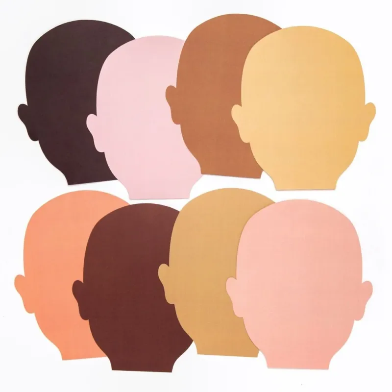 Skin Tone Face Cut-Outs (Pack of 56)