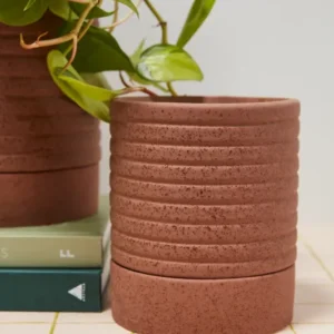 Bardo Pot with Saucer Set of 4 By Accent Decor | Planters, Troughs & Cachepots | Modishstore - 1