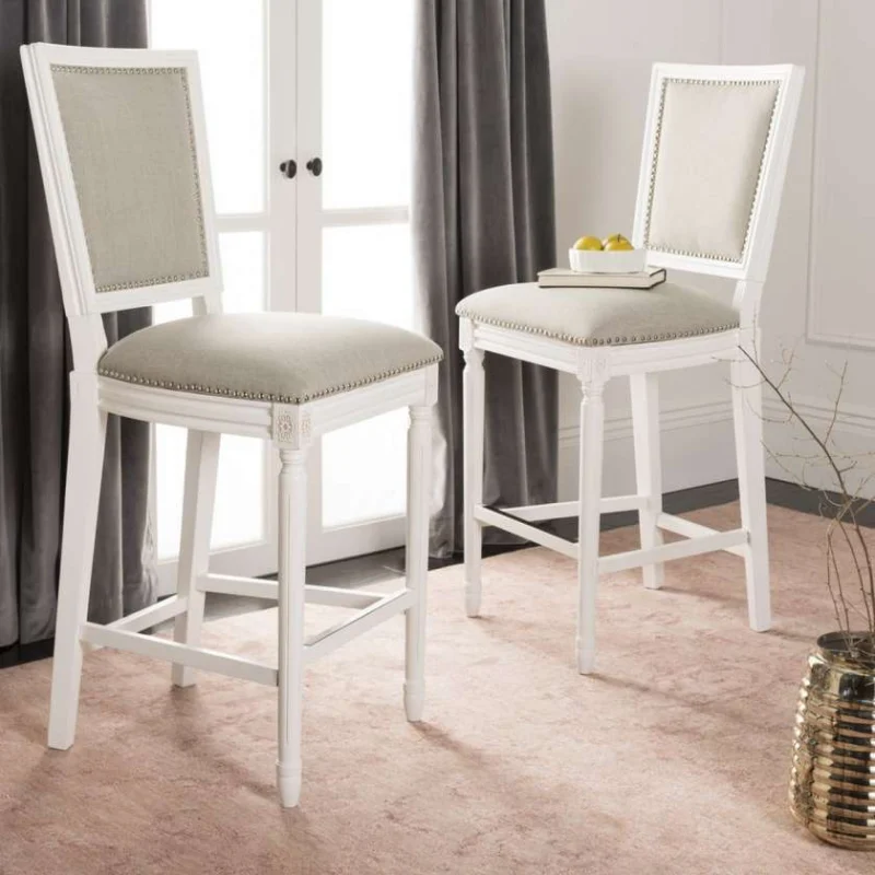 Safavieh Buchanan Rectangle Bar Stool | Bar Stools | Modishstore - 1