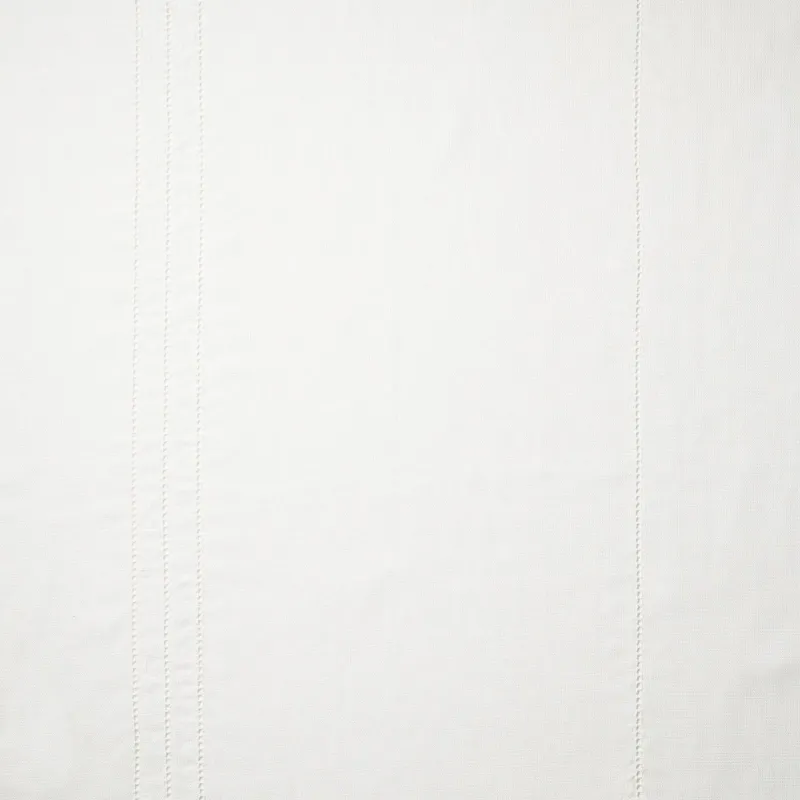 Drawn Thread Curtains - Hemstitch Rows - Ivory White