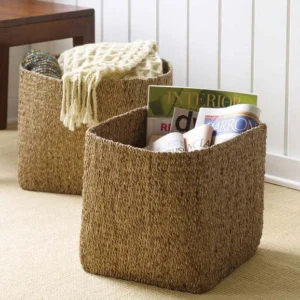 Waterhyacinth Baskets (Set/2) by Texture Designideas | Bins, Baskets & Buckets | Modishstore