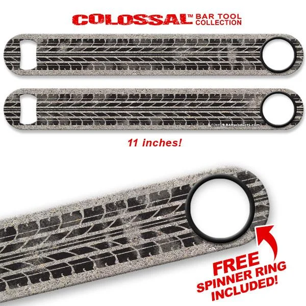 Kolorcoat™ 11" Long COLOSSAL™ Speed Bottle Opener – Tire Tracks