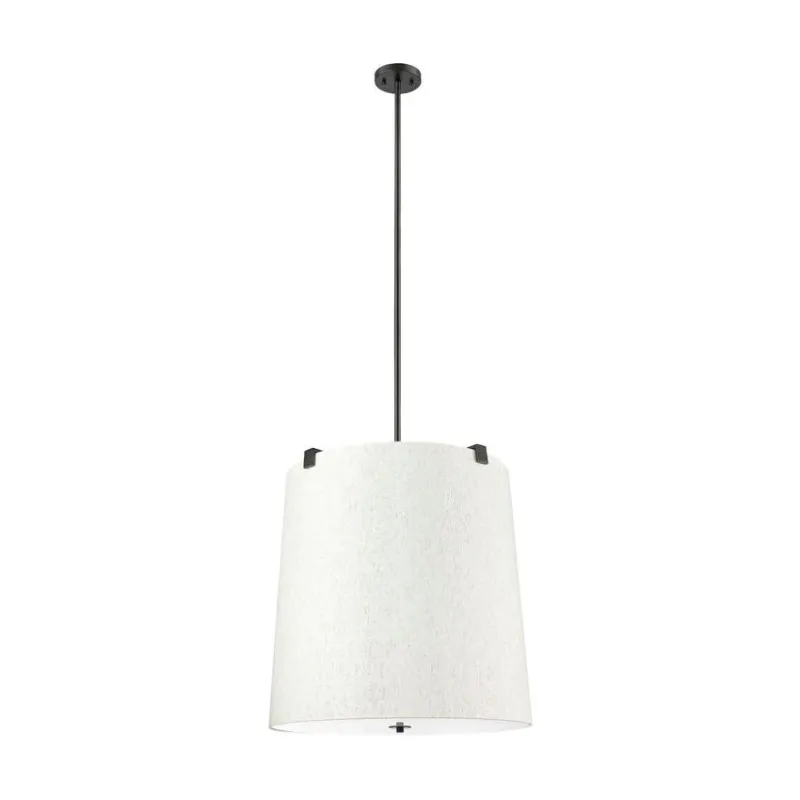Weston 24" Pendant | Cream Fabric Shade