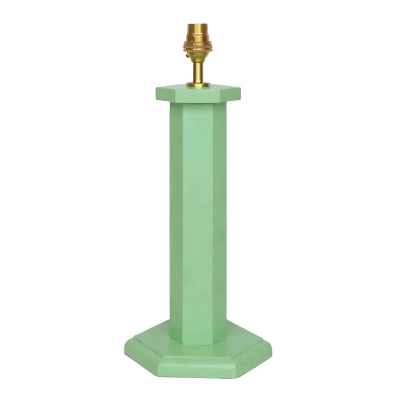 Hexagon Bedside Lamp - Turtle Green